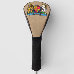 Lion and Unicorn Rampant Beer Coat of Arms Golf Head Cover