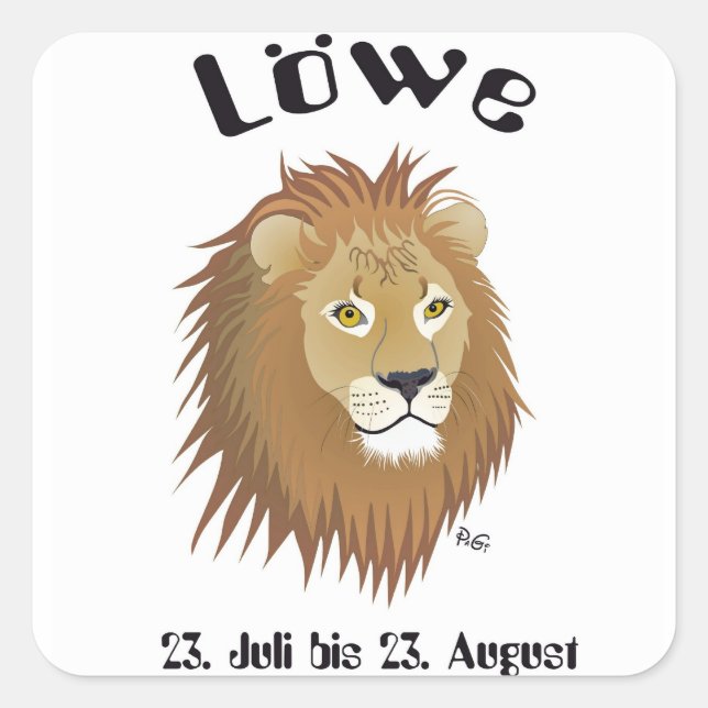 lion - animal circle label sticker (Front)