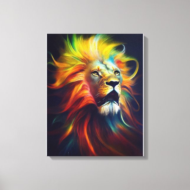 Lion  Animal Discovery Adventure Nature Planet  Canvas Print (Front)