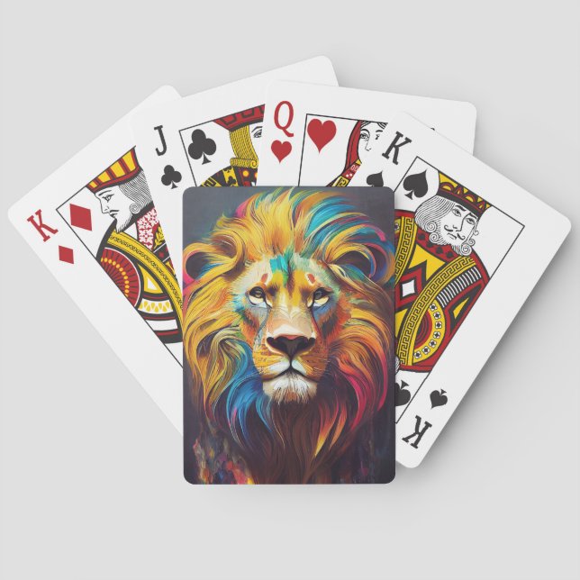 Lion  Animal Discovery Adventure Nature Planet  Poker Cards (Back)