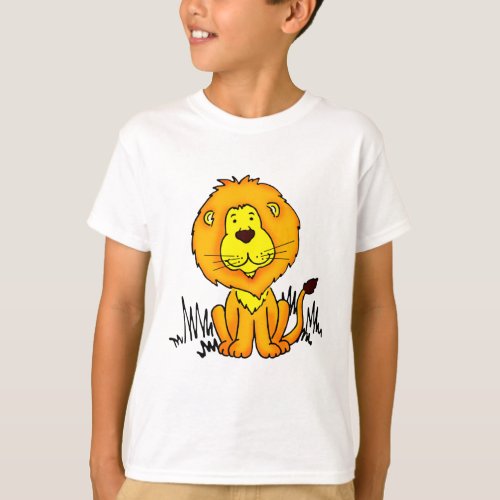 Lion animal drawing art t_shirt