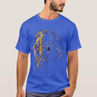 Lion Animal Music Headphone Illustration Lion gift T-Shirt