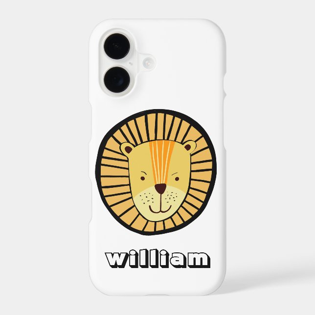 Lion Animal Name Case-Mate iPhone Case (Back)