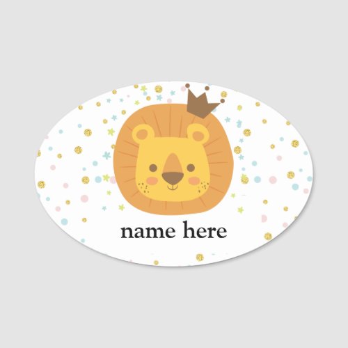 lion animal name tag