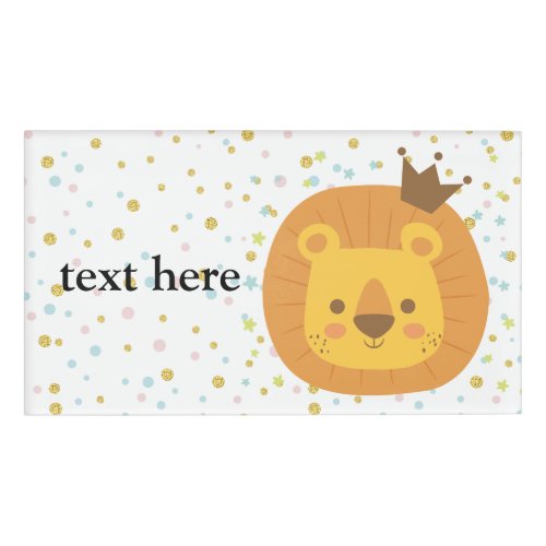 lion  animal name tag