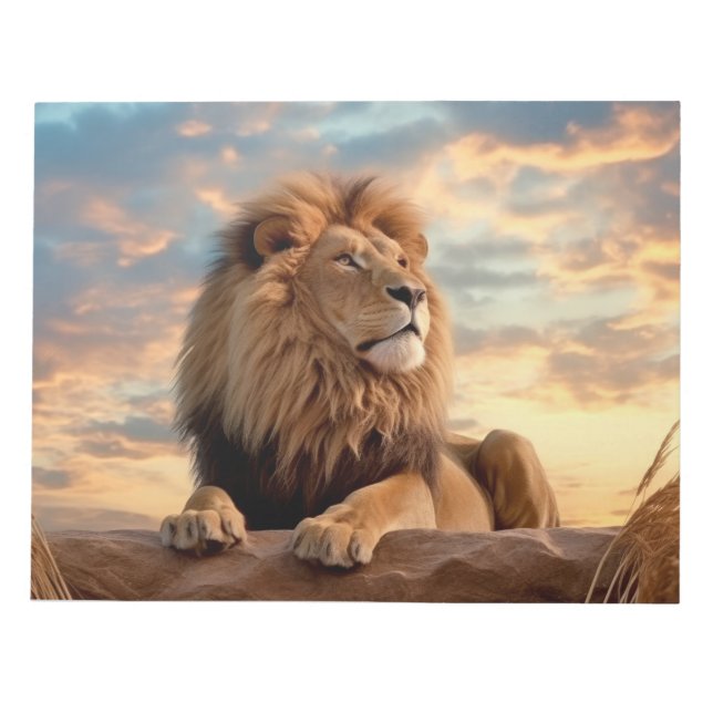 Lion Animal Nature Majestic Wilderness  Notepad (Front)