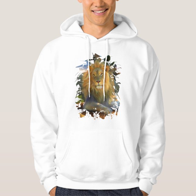 LION AROUND ON THE JOB HOODIE (Front)