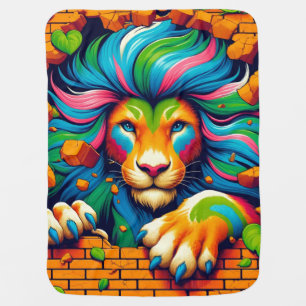 Lion Art Baby Blanket