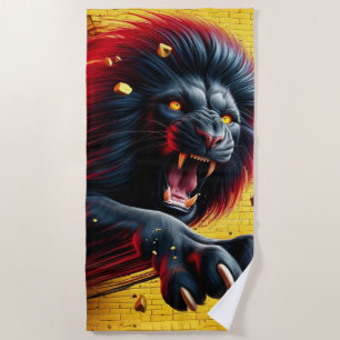Lion Art Beach Towel
