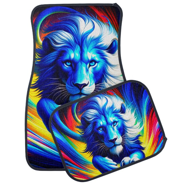 Lion Art Car Floor Mat (Set)