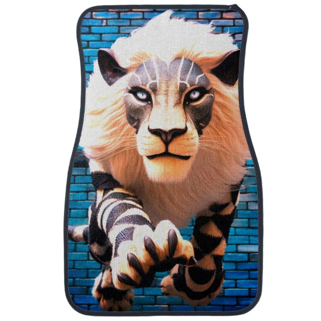 Lion Art Car Floor Mat (Front)