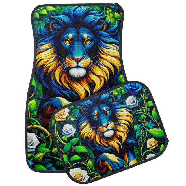 Lion Art Car Floor Mat (Set)