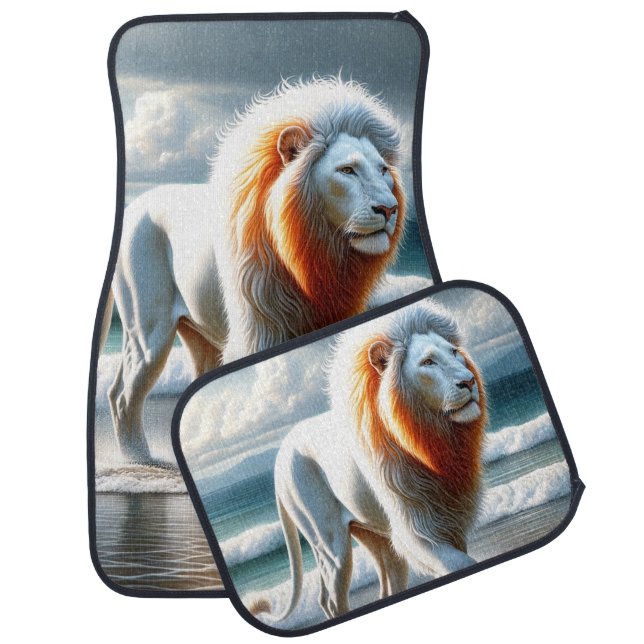 Lion Art Car Floor Mat (Set)