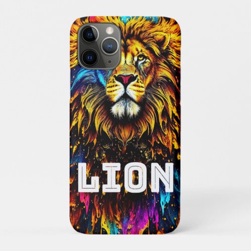 Lion Art Color Splash iPhone 11 Pro Case