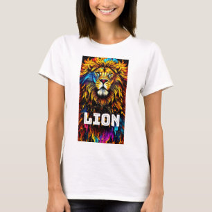 Lion Art Color Splash, summer gift for women T-Shirt