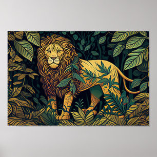 Lion Art Poster