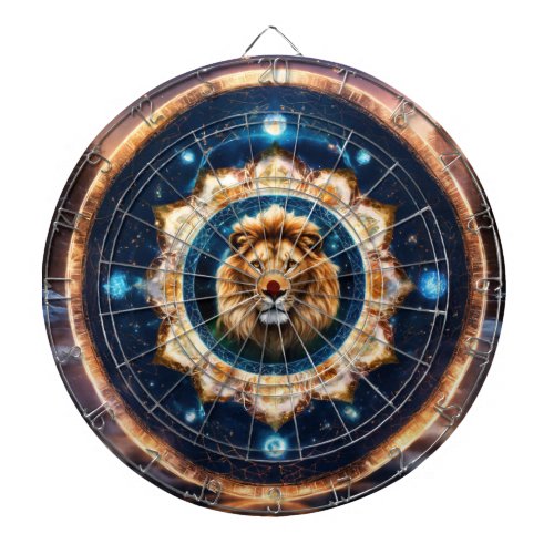 Lion art print  dart board