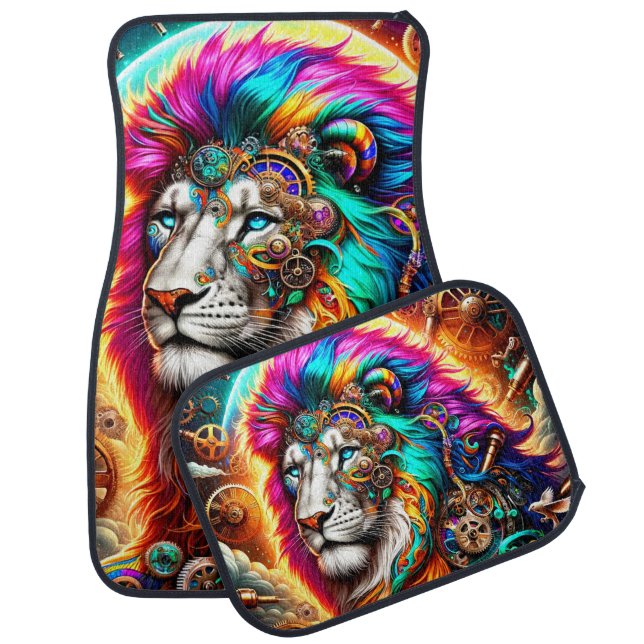 Lion Art Set of Car Mats (Set)