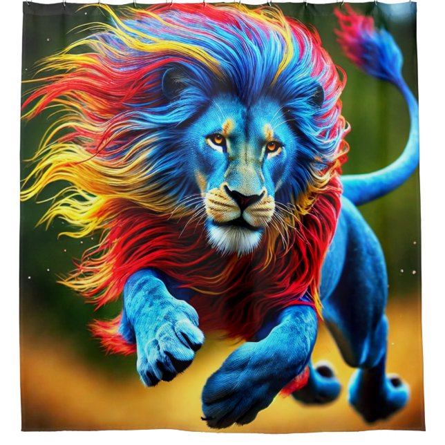 Lion Art Shower Curtain (Front)