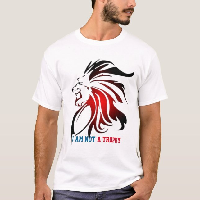 Lion Art T-Shirt Design - Wildlife Art Graphic Tee (Front)