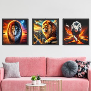 Lion Art Wall Art Sets