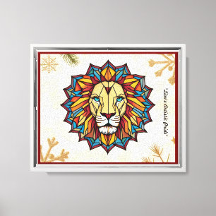 "Lion Artistry Unleashed" Canvas Print