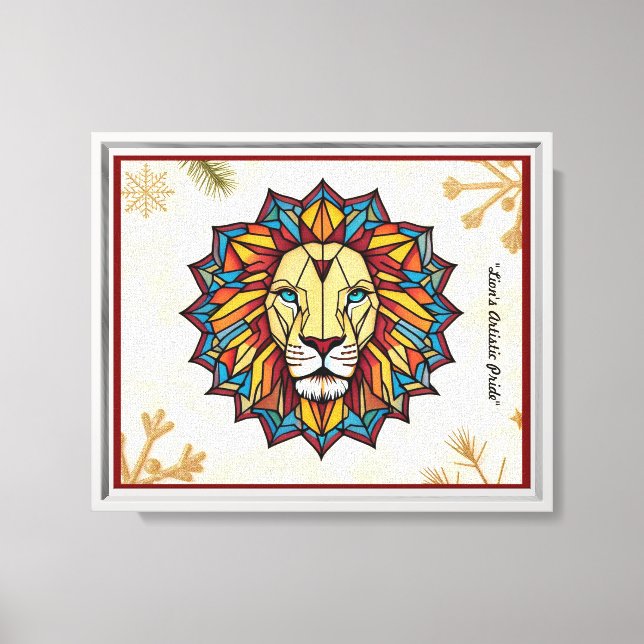 "Lion Artistry Unleashed" Canvas Print (Front)