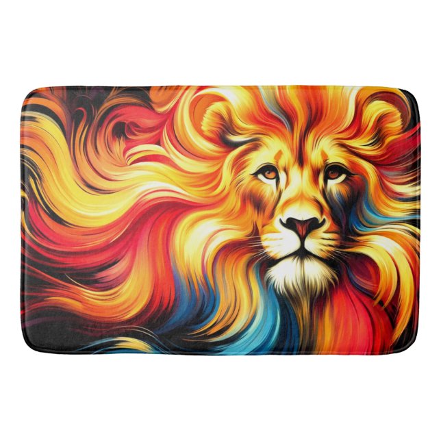 Lion Artwork Bath Mat (Front)