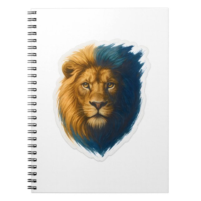 Lion Artwork – Bicolor Notebook (Front)