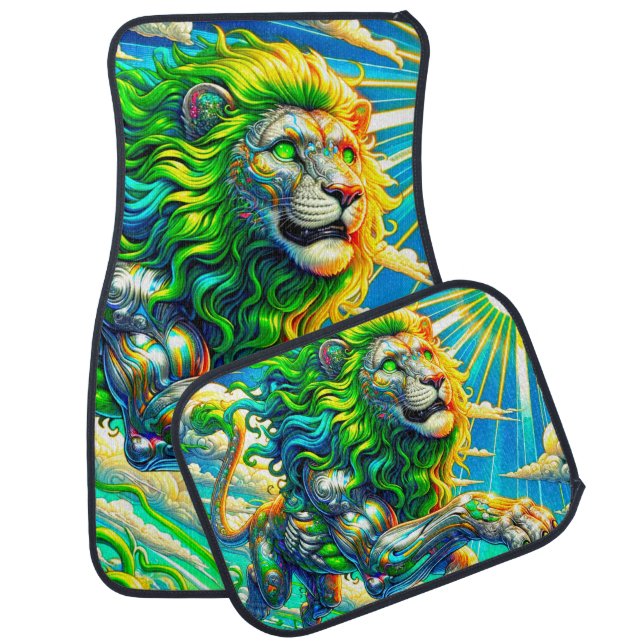Lion Artwork Car Floor Mat (Set)