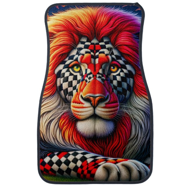 Lion Artwork Car Floor Mat (Front)