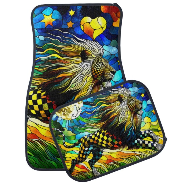 Lion Artwork Car Floor Mat (Set)