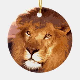 Lion Artwork Ceramic Ornament