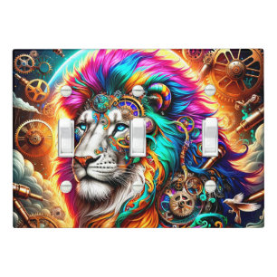 Lion Artwork Light Switch Cover