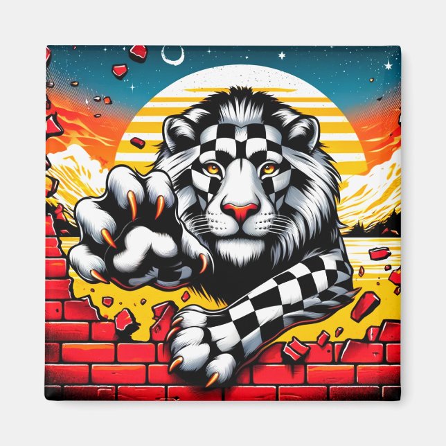Lion Artwork Magnet (Front)