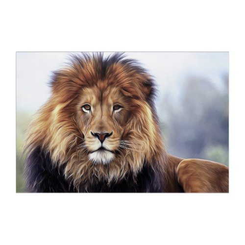 Lion Artwork Nature Acrylic Print