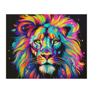 Lion Artwork Wood Wall Art