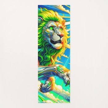 Lion Artwork Yoga Mat by MarblesPictures at Zazzle