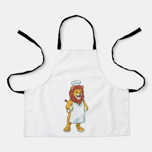 Lion as Cook with Chef hat  Cooking apron