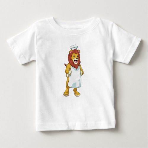 Lion as Cook with Chef hat  Cooking apron Baby T_Shirt