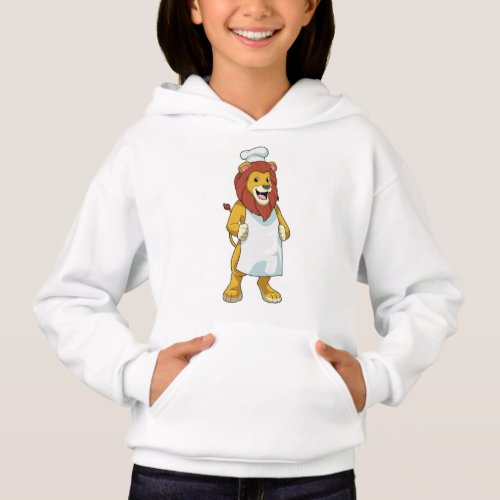 Lion as Cook with Chef hat  Cooking apron Hoodie