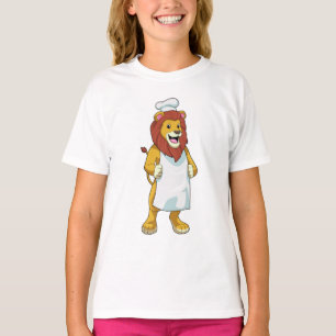 Lion as Cook with Chef hat & Cooking apron T-Shirt