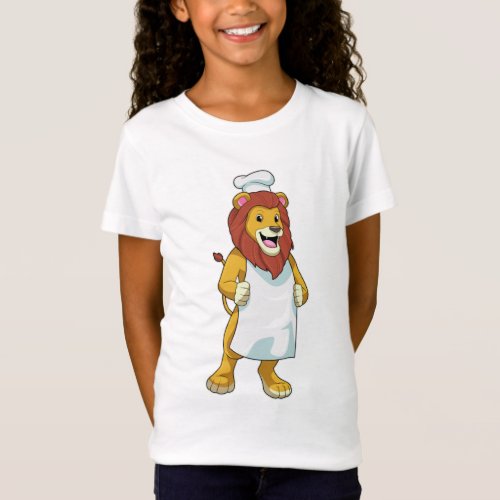Lion as Cook with Chef hat  Cooking apron T_Shirt