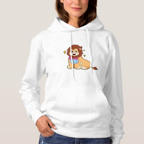 Lion as Gentleman with TiePNG Hoodie