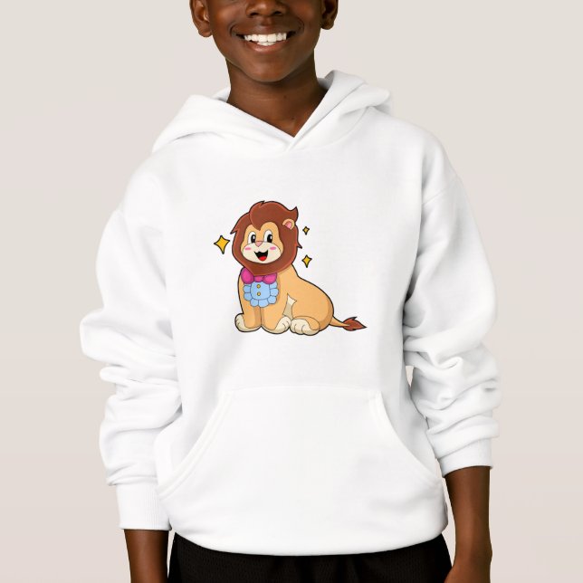 Lion as Gentleman with Tie.PNG Hoodie (Front)