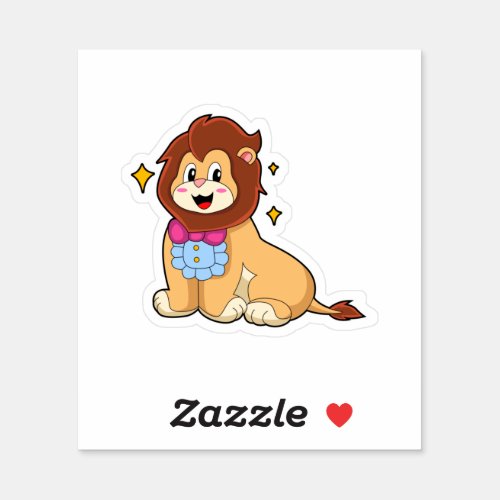 Lion as Gentleman with TiePNG Sticker