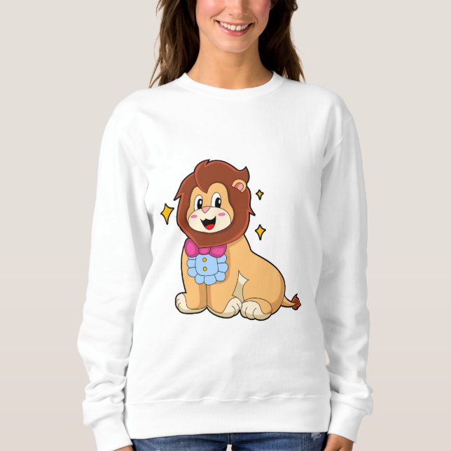 Lion as Gentleman with Tie.PNG Sweatshirt (Front)