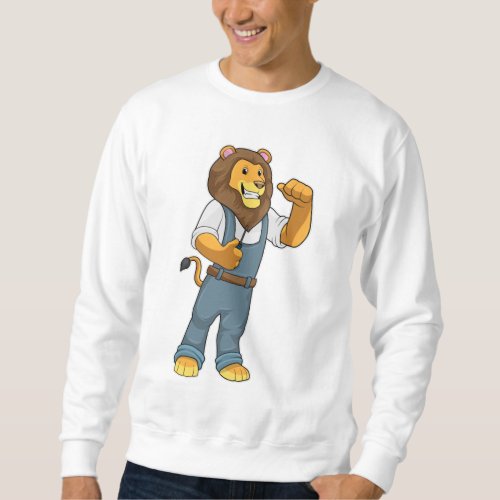 Lion as Handyman Screwdriver Sweatshirt