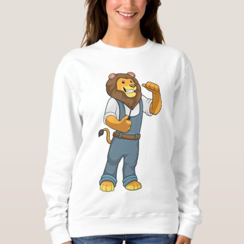 Lion as Handyman Screwdriver Sweatshirt