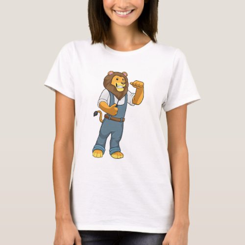 Lion as Handyman Screwdriver T_Shirt